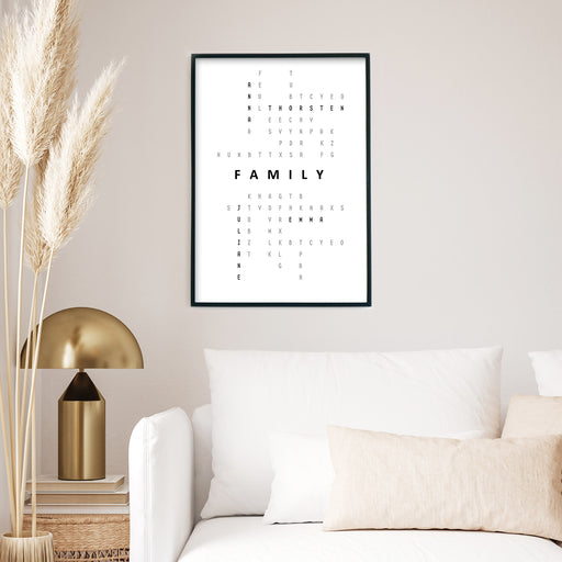 Personalisiertes Suchbild - Familien Poster