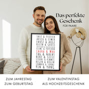 Paare Poster Personalisiert