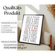 Paare Poster Personalisiert