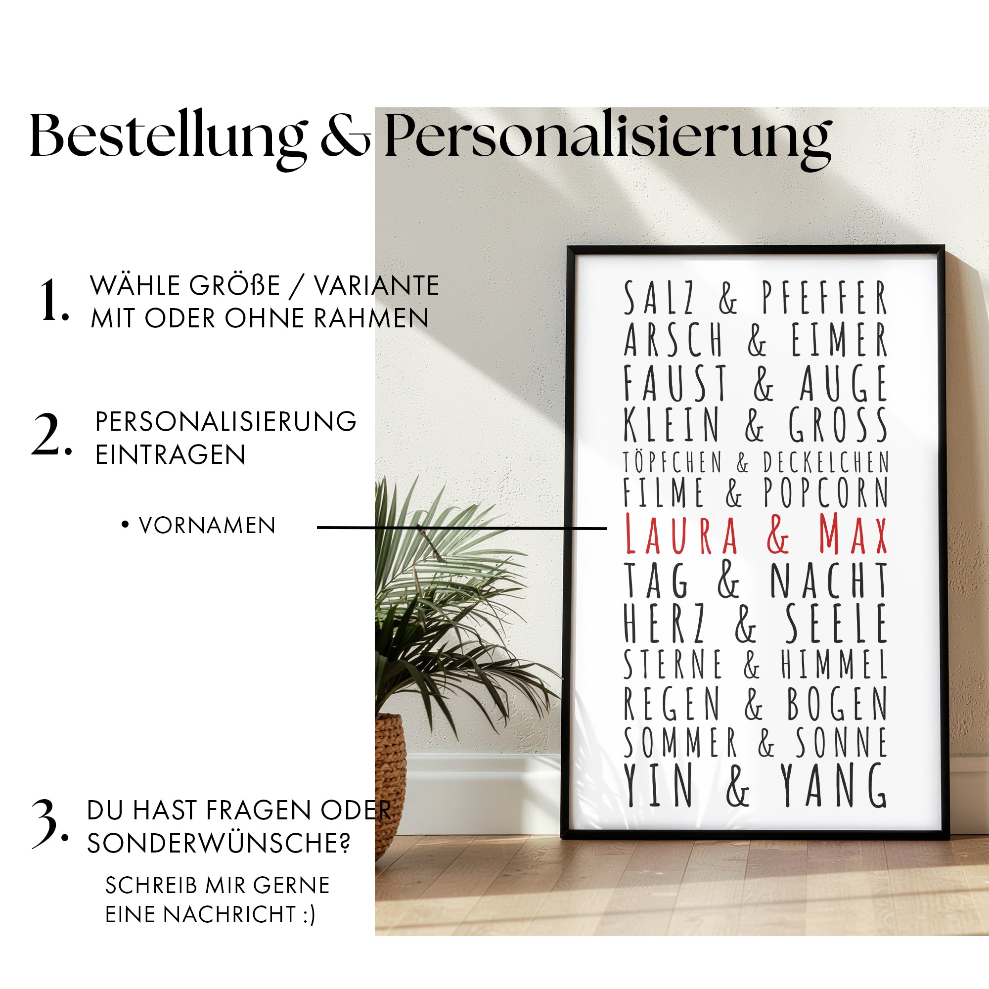 Paare Poster Personalisiert