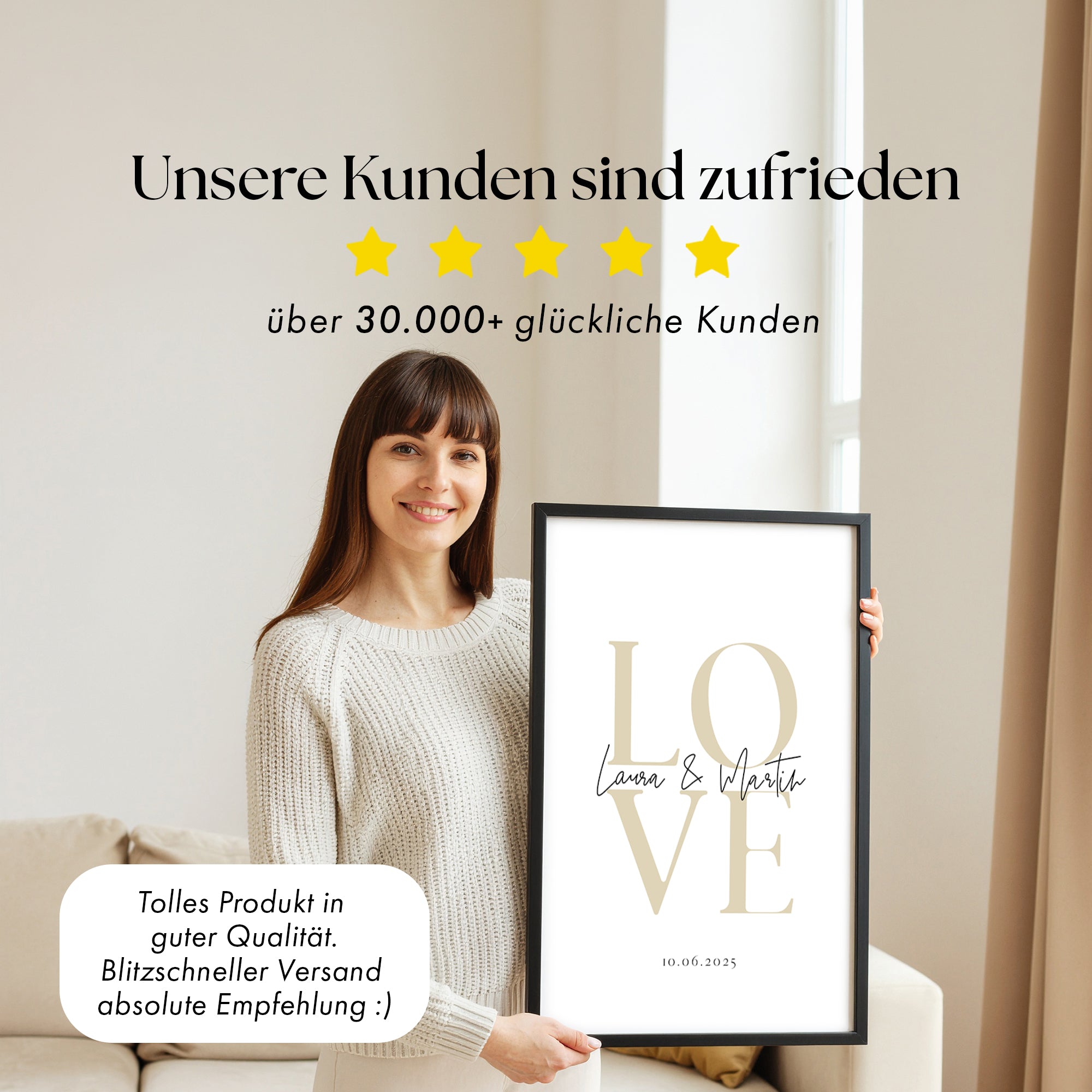 Liebe Bild - Geschenk Personalisiert