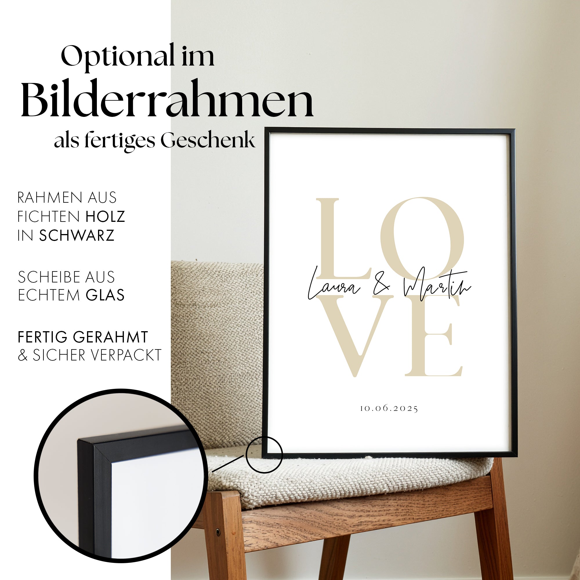 Liebe Bild - Geschenk Personalisiert