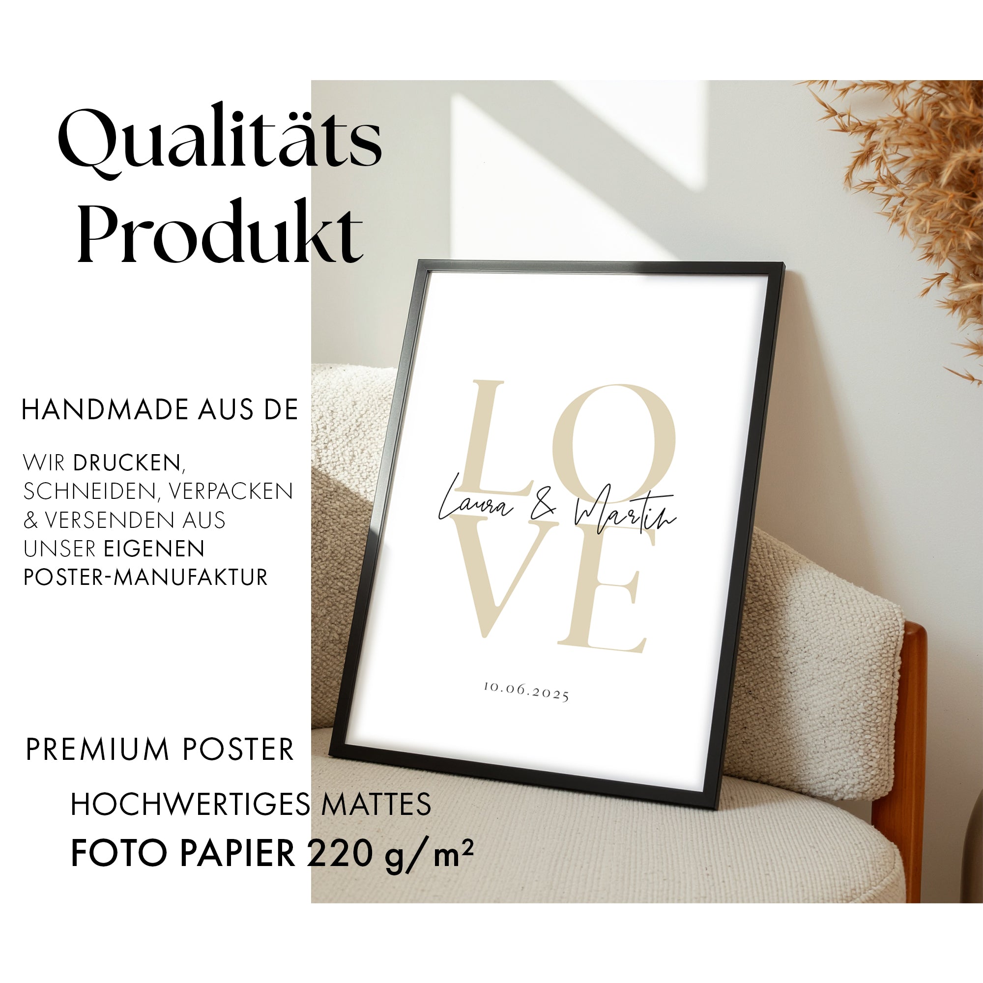 Liebe Bild - Geschenk Personalisiert