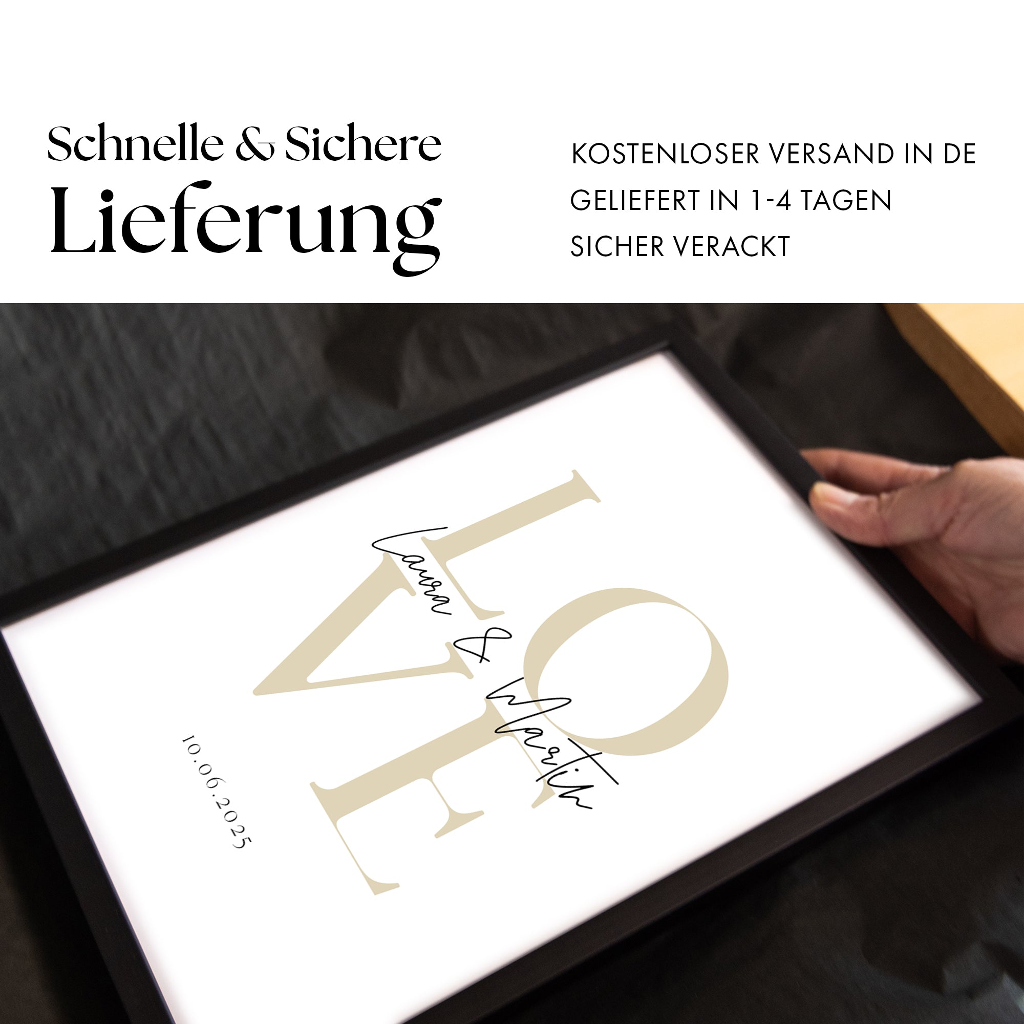 Liebe Bild - Geschenk Personalisiert