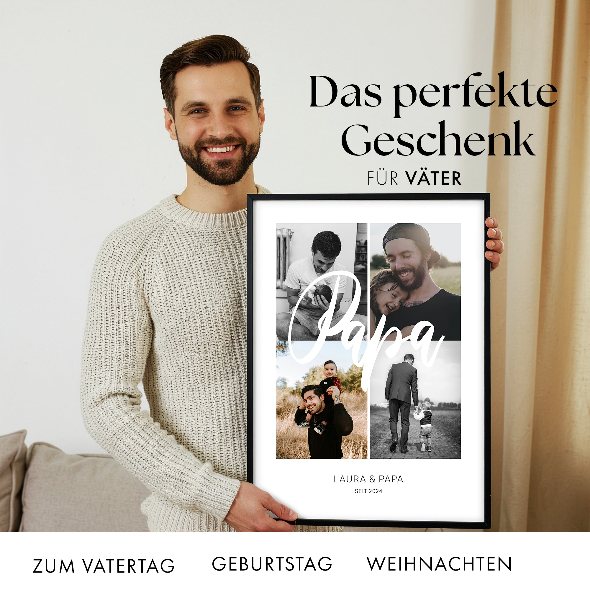 Papa Collage - Personalisiertes Poster