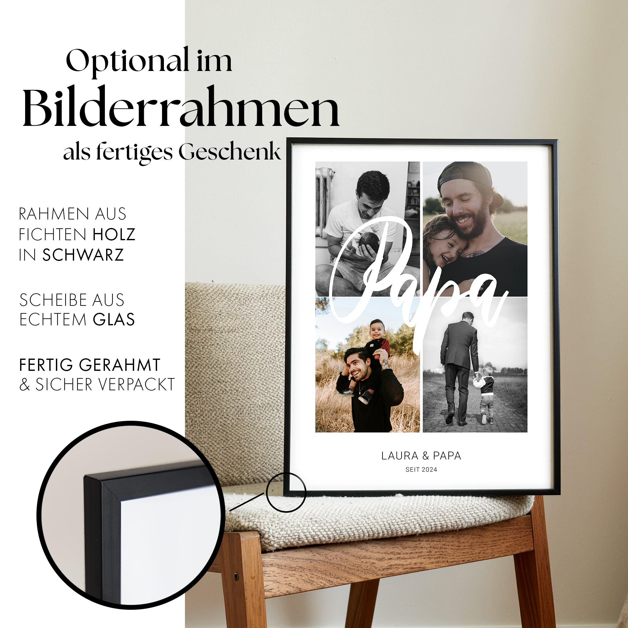 Papa Collage - Personalisiertes Poster