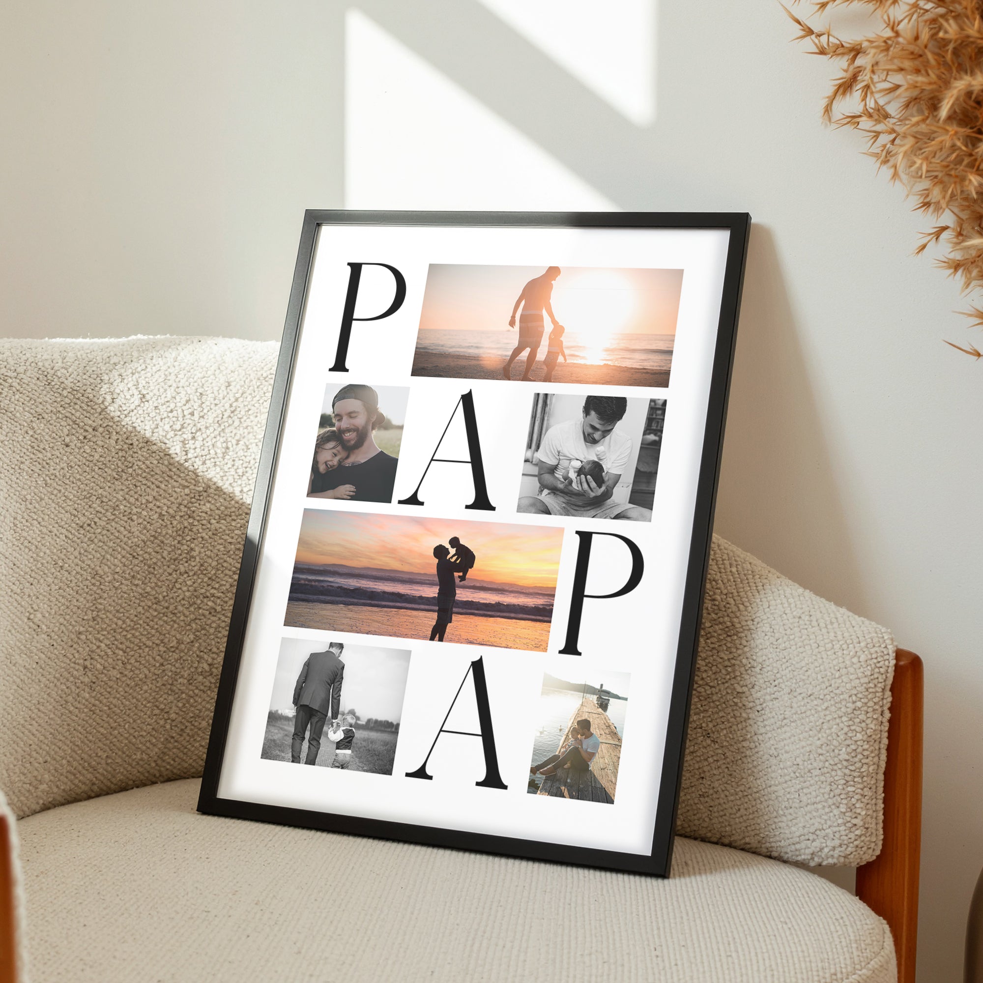 Papa Foto Collage - Vatertag Geschenk