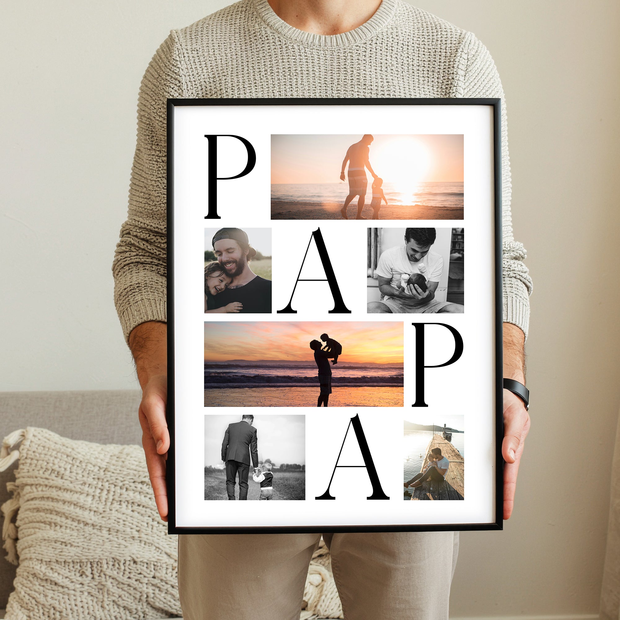 Papa Foto Collage - Vatertag Geschenk