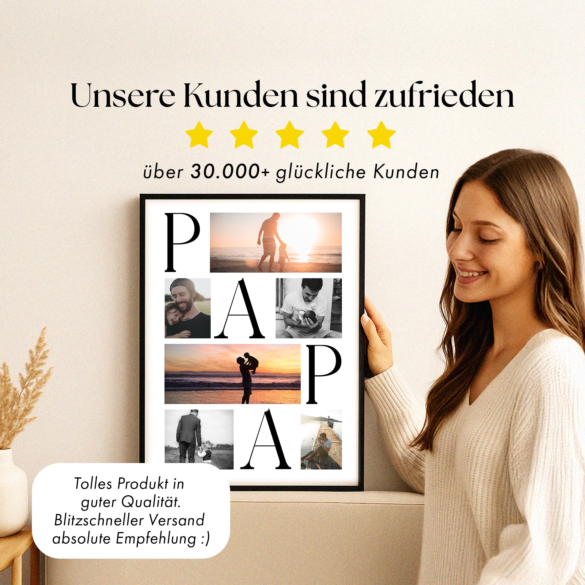Papa Foto Collage - Vatertag Geschenk