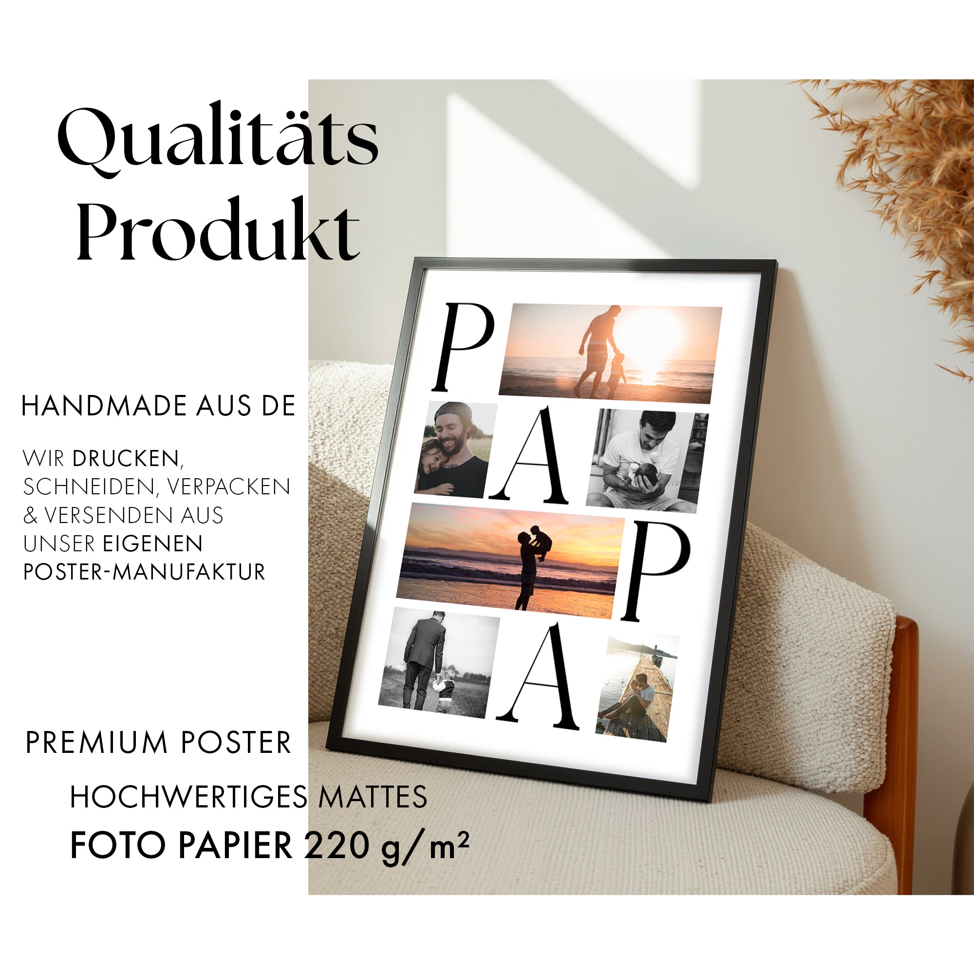 Papa Foto Collage - Vatertag Geschenk