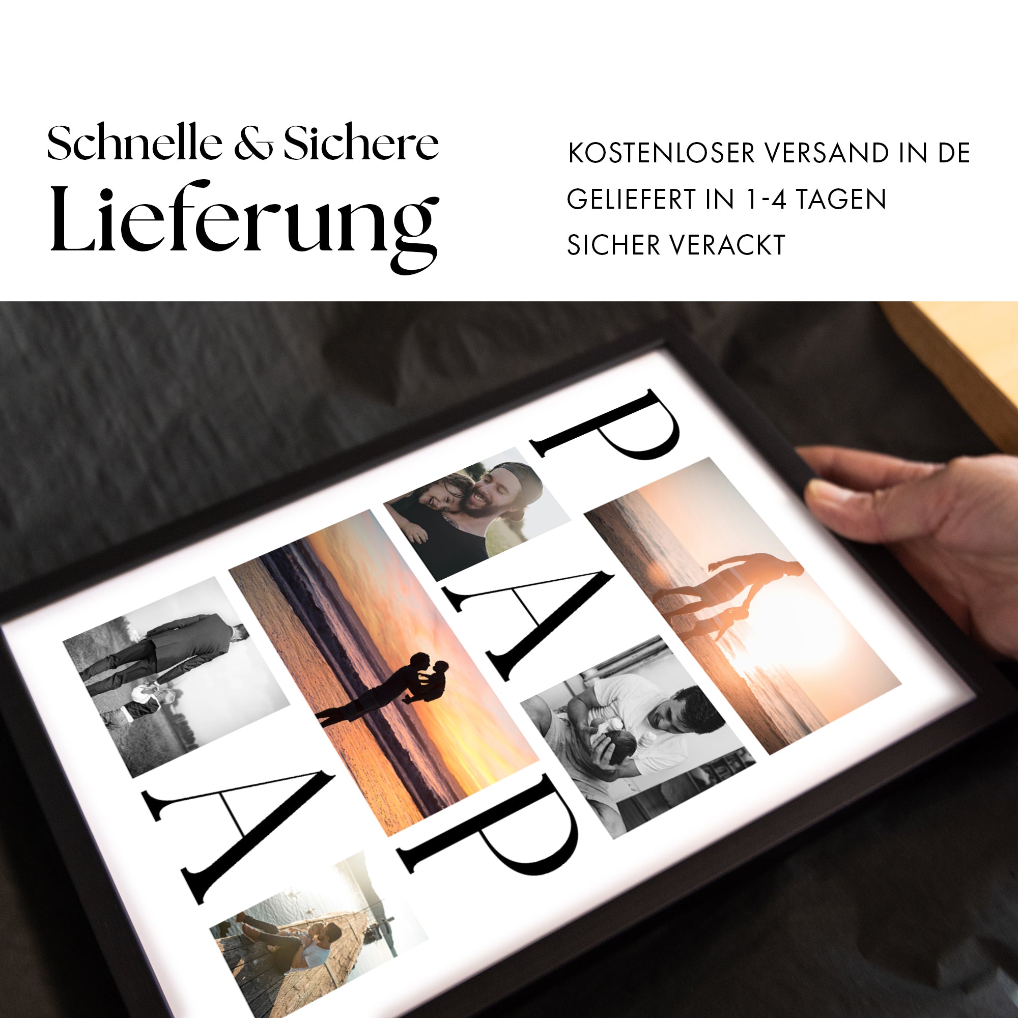 Papa Foto Collage - Vatertag Geschenk