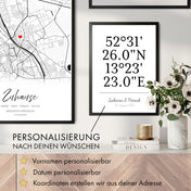 Personalisiertes Koordinaten Paar Bild