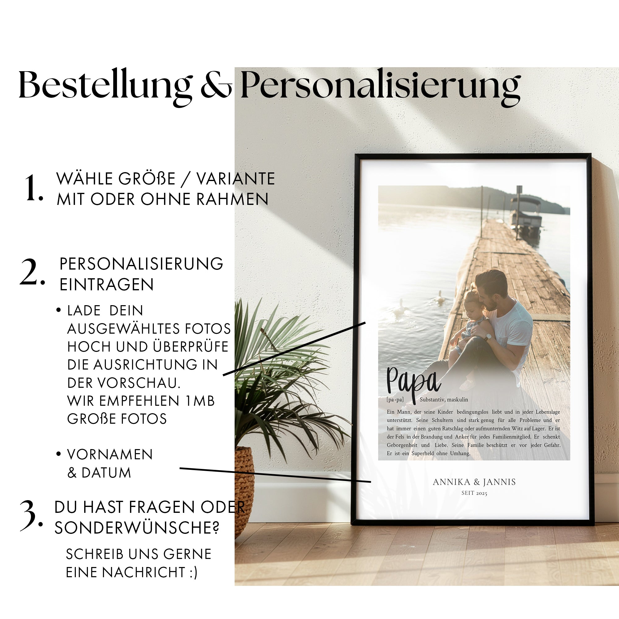 Definition Papa mit Foto - Personalisiert