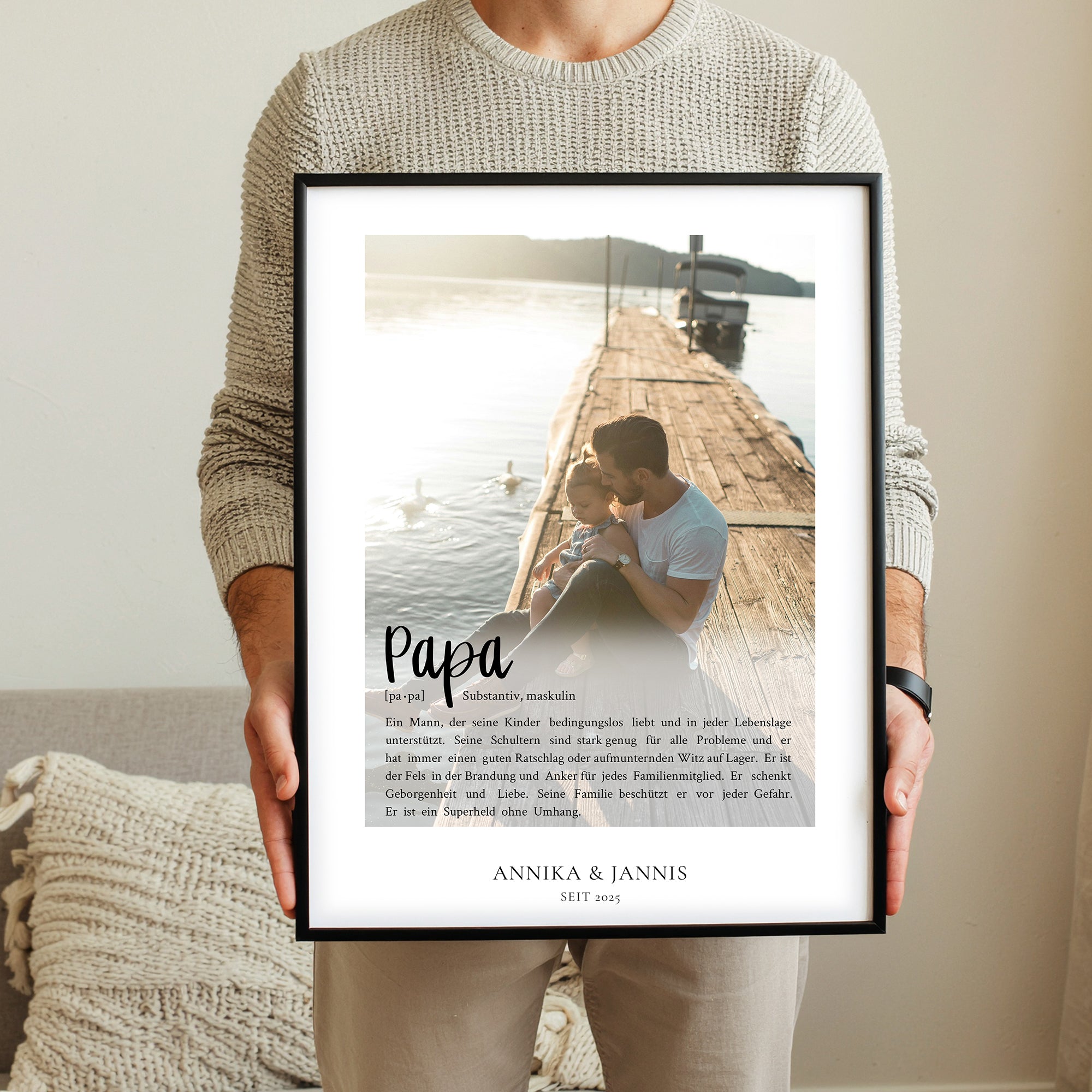 Definition Papa mit Foto - Personalisiert