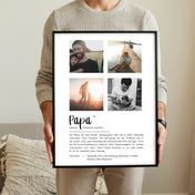 Definition Papa mit Foto Collage - Personalisiert
