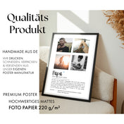 Definition Papa mit Foto Collage - Personalisiert
