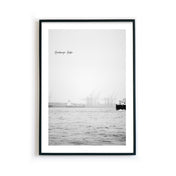 Nebel am Hafen - Hamburg Poster