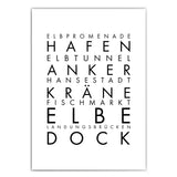 Hafen Begriffe - Hamburg Poster