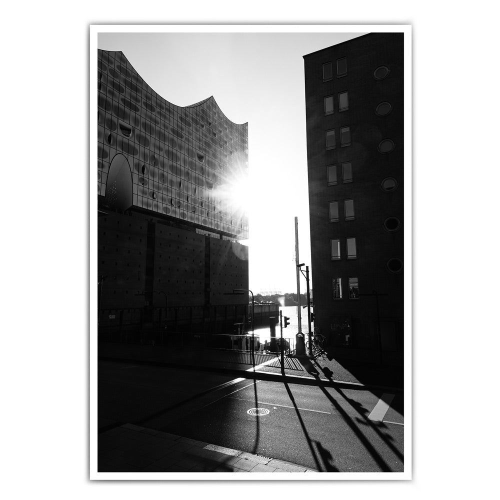 Street Sun Elbphilharmonie - Hamburg Poster