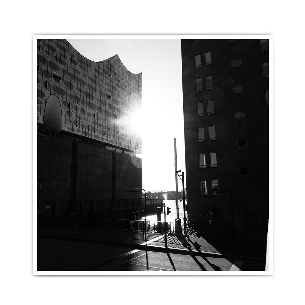 Street Sun Elbphilharmonie - Hamburg Poster