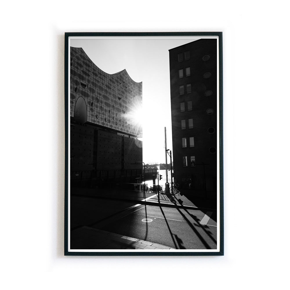 Street Sun Elbphilharmonie - Hamburg Poster