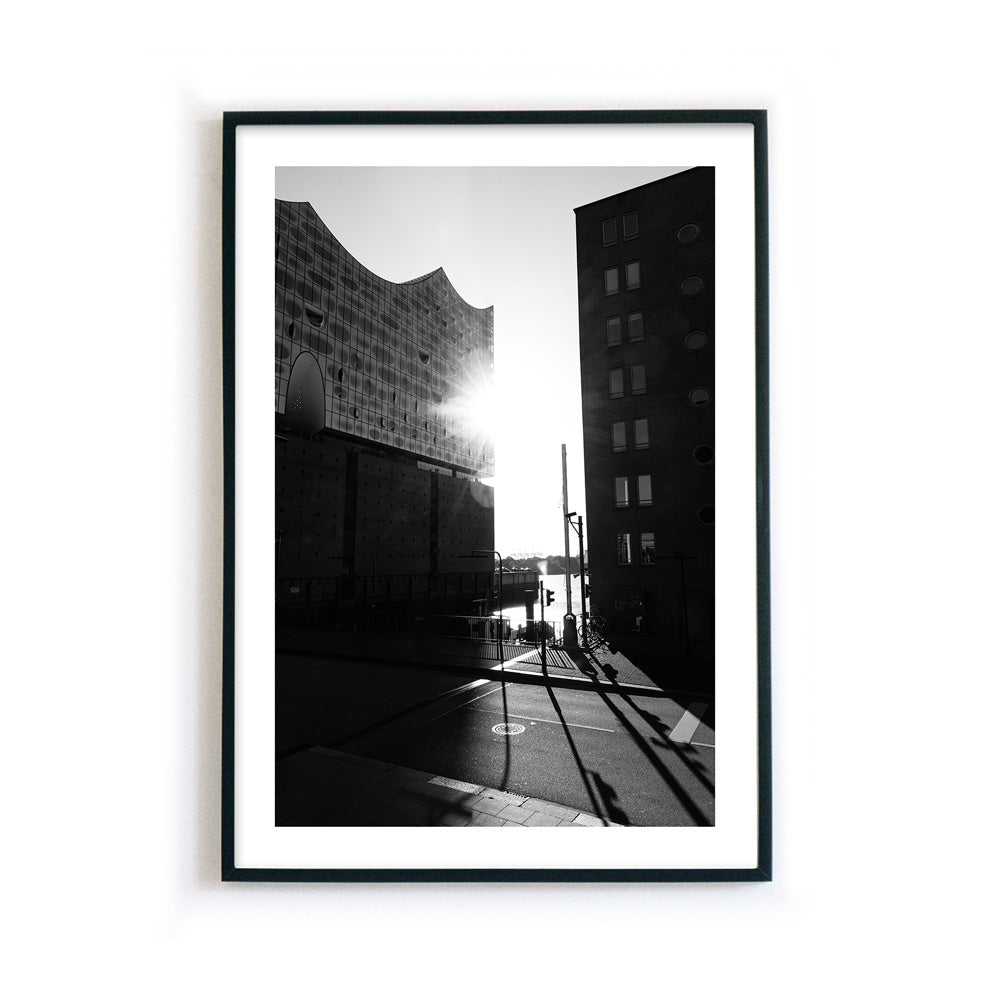 Street Sun Elbphilharmonie - Hamburg Poster