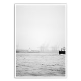 Nebel am Hafen Clean - Hamburg Poster