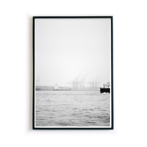 Nebel am Hafen Clean - Hamburg Poster