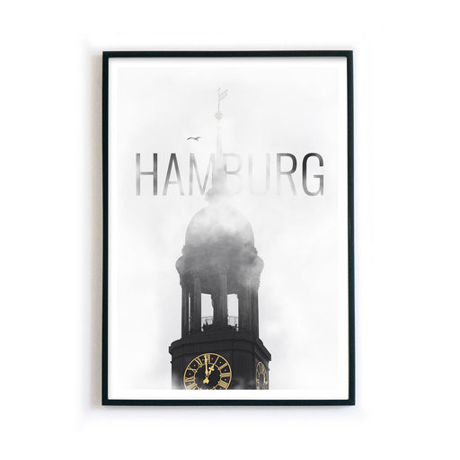 Hamburg Nebel Michel Poster