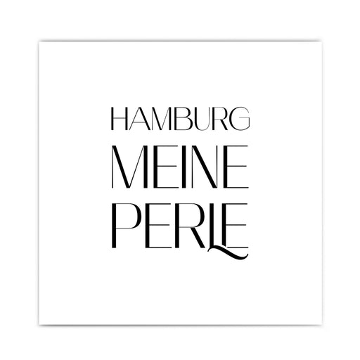 Hamburg meine Perle - Spruch Poster