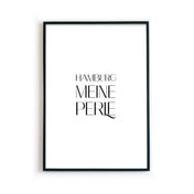 Hamburg meine Perle - Spruch Poster