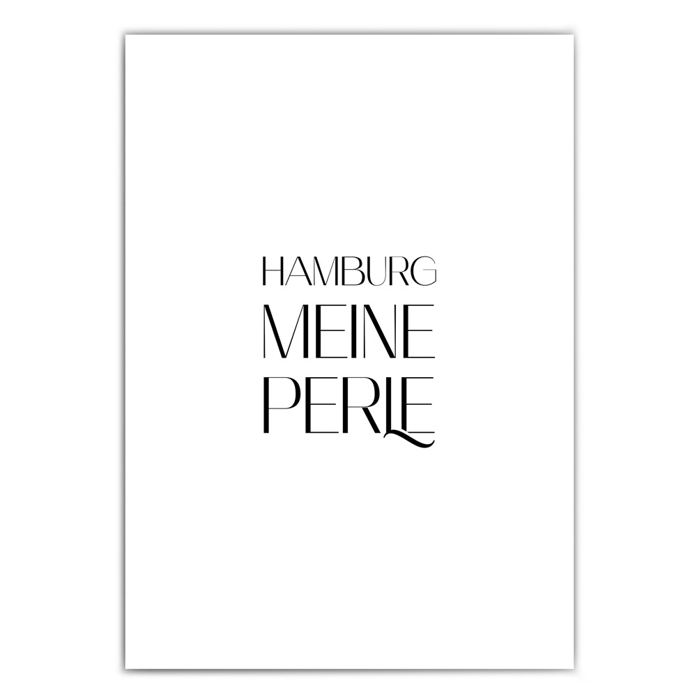 Hamburg meine Perle - Spruch Poster