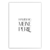 Hamburg meine Perle - Spruch Poster