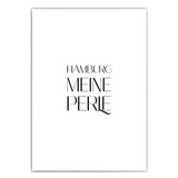 Hamburg meine Perle - Spruch Poster