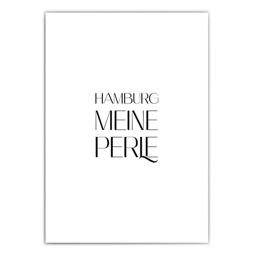 Hamburg meine Perle - Spruch Poster