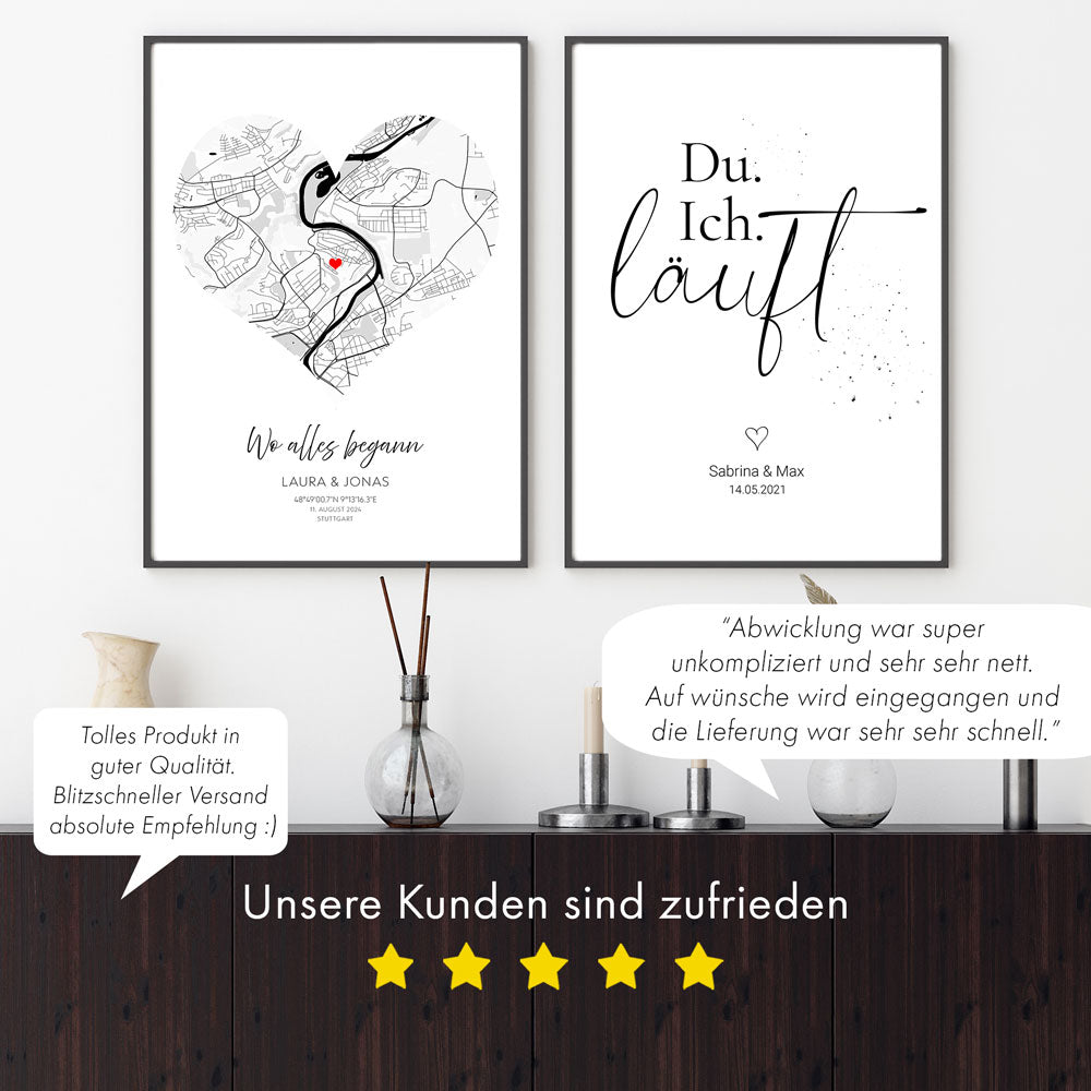 Du. Ich. Läuft Poster Personalisiert