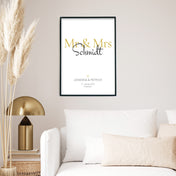 Mr & Mrs Gold Bild Personalisiert