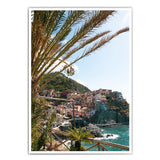 Palmen Dorf am Meer Poster