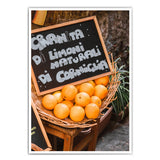 Zitronen am Markt - Italien Poster