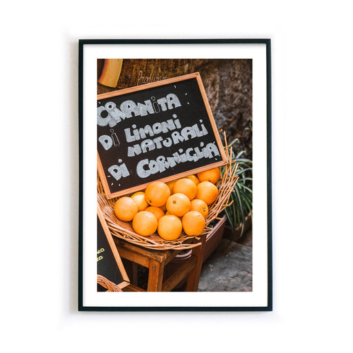 Zitronen am Markt - Italien Poster