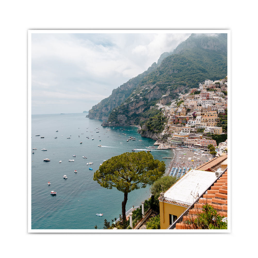 Blick auf  Positano  - Italien Poster