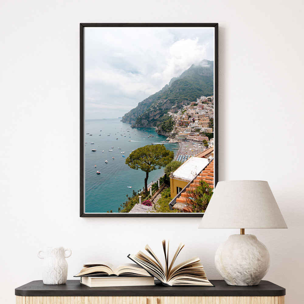 Blick auf  Positano  - Italien Poster