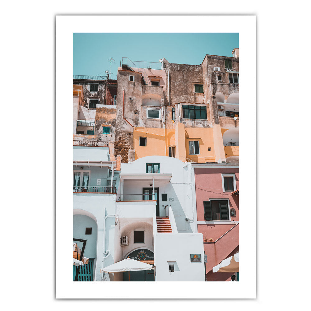 Procida Häuser - Italien Poster