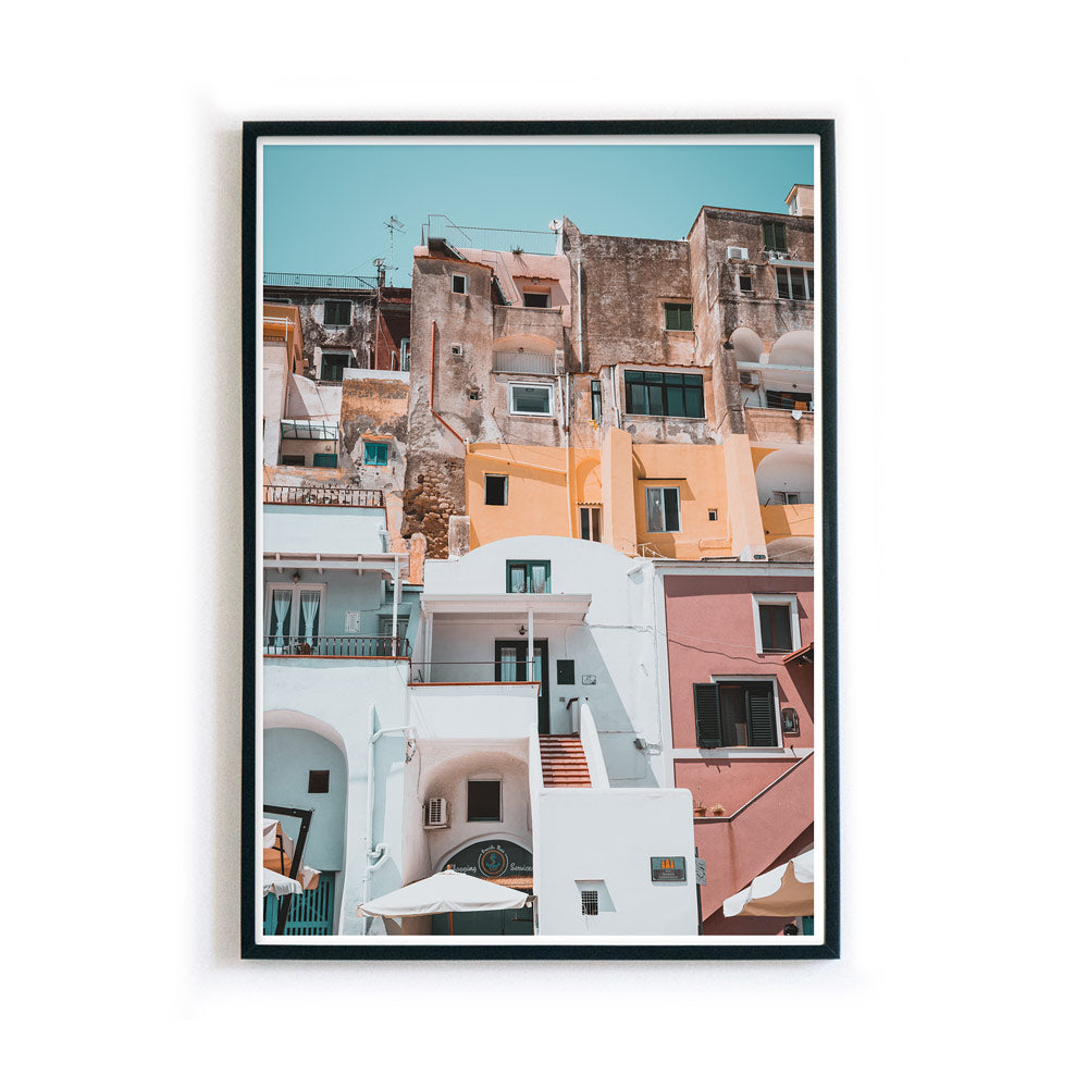 Procida Häuser - Italien Poster