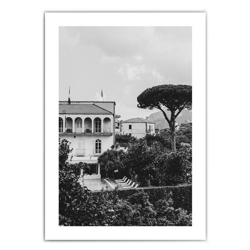 Mediterranes flair in Schwarz Weiß - Italien Poster