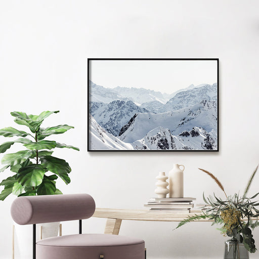 Berg Skyline Quer - Winter Natur Poster