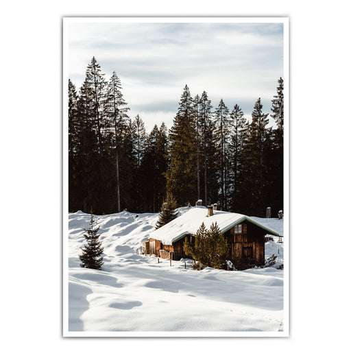 Schnee Hütte - Winter Natur Poster