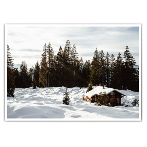Schnee Hütte Quer - Winter Natur Poster