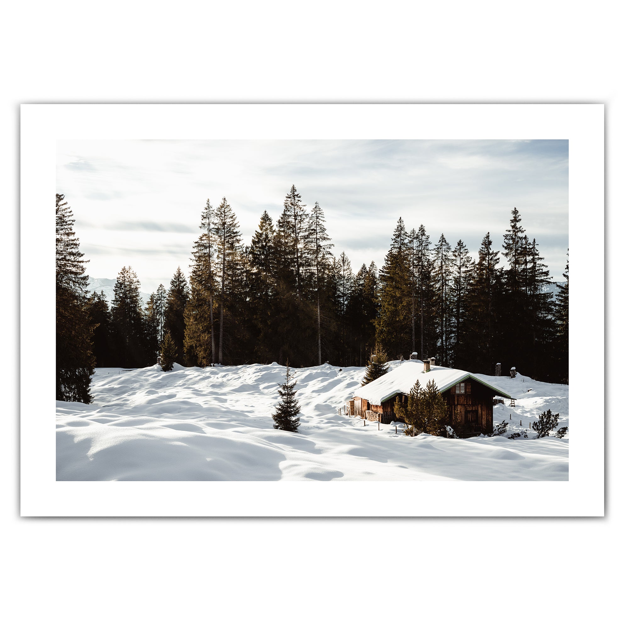 Schnee Hütte Quer - Winter Natur Poster