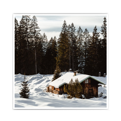 Schnee Hütte - Winter Natur Poster